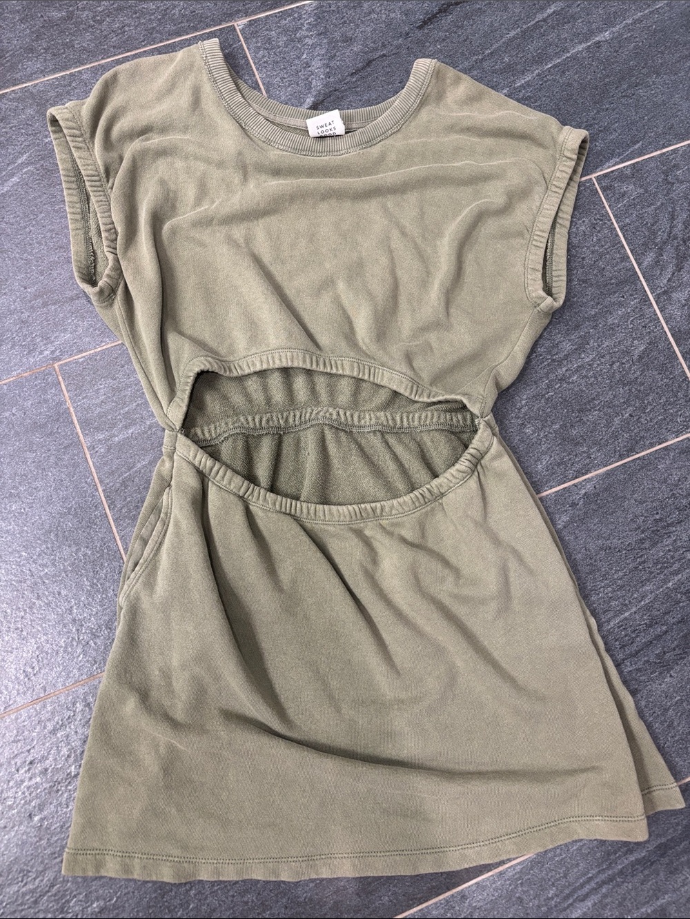 Aerie mini sweatshirt dress with cutout